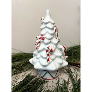 Vintage Christmas Tree Music Box Porcelain